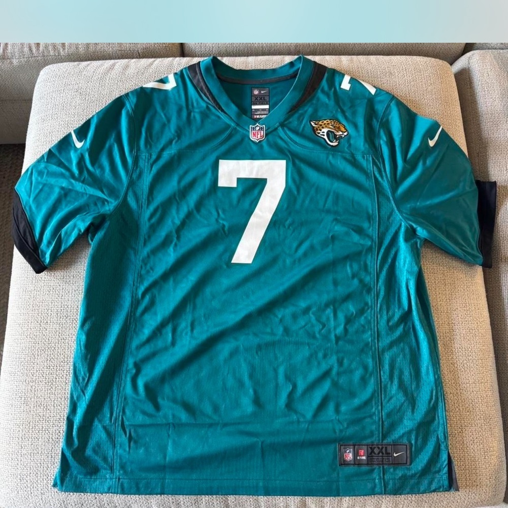 Nike #7 Brian Thomas Jr. Jacksonville Jaguars Teal Home Jersey